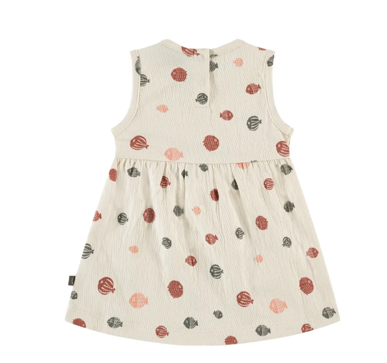 Baby Girl Ivory Fish Sleeveless Dress