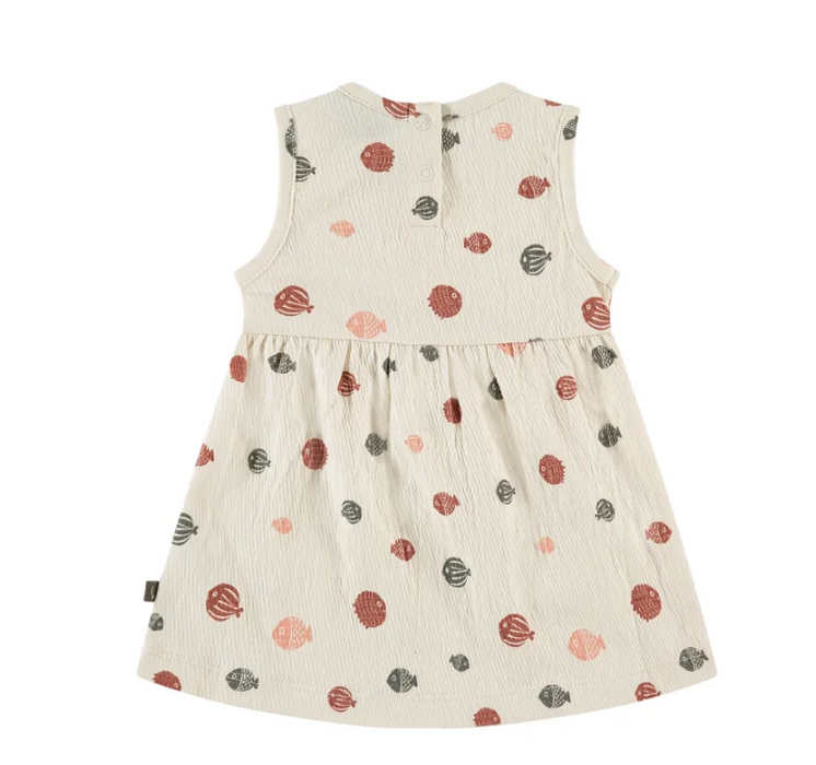 Baby Girl Ivory Fish Sleeveless Dress