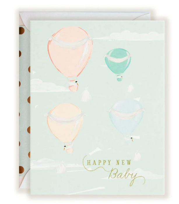Air Balloon Baby Card