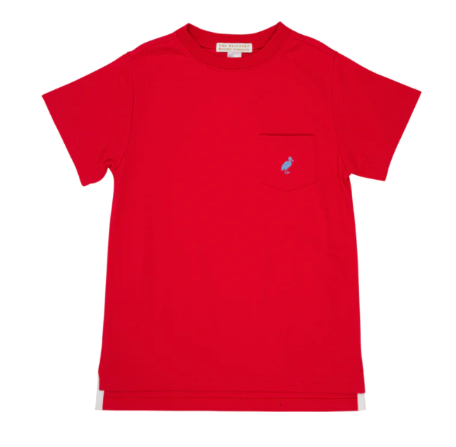 Carter Crewneck | Richmond Red w/Park City Periwinkle Stork