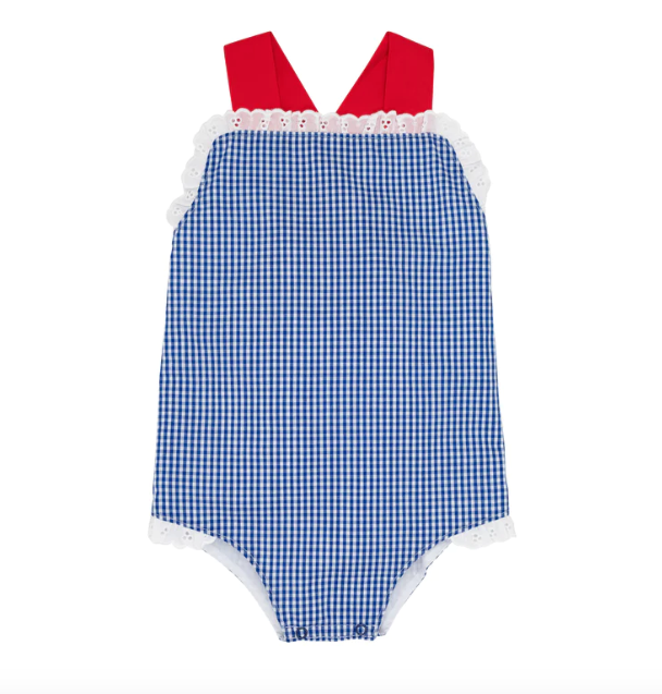 Sisi Sunsuit | Rockefeller Royal Gingham w/Richmond Red