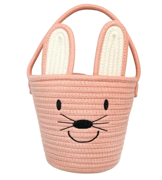 Rope Easter Bunny Basket | Pink