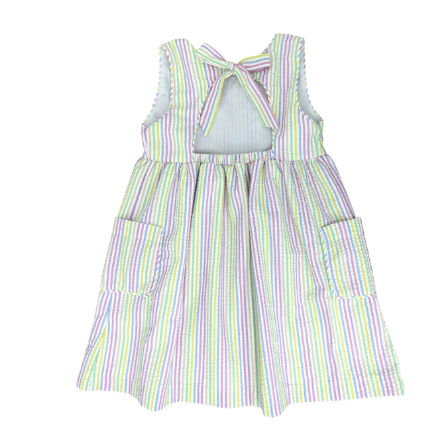 Maisy Dress | Pastel Stripe