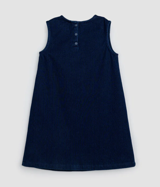 Girls Sleeveless Dress | Denim Blue
