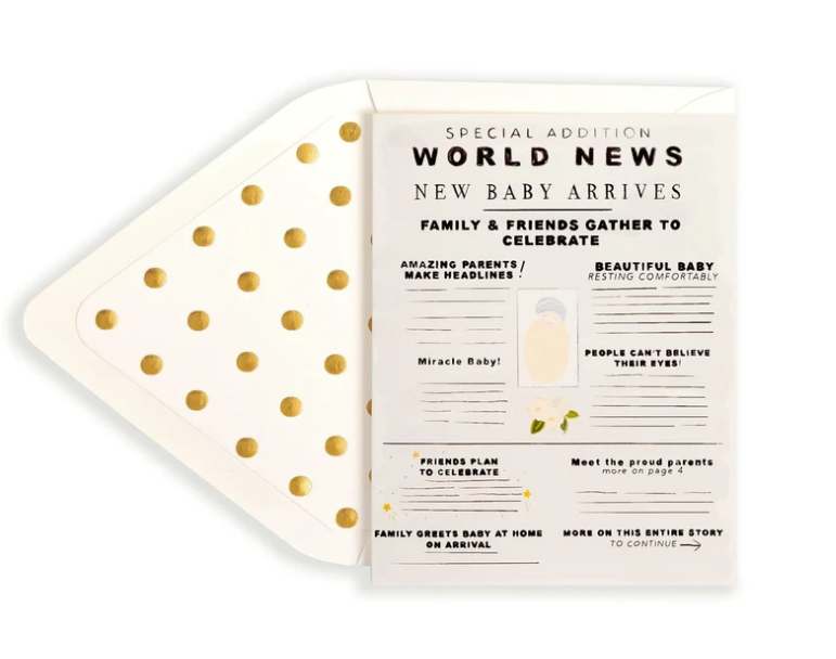 World News Baby Card