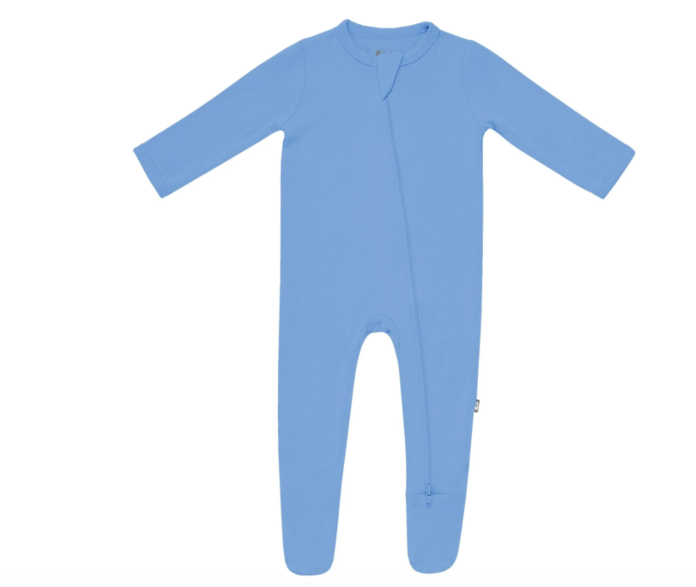 Kyte Zippered Footie | Periwinkle