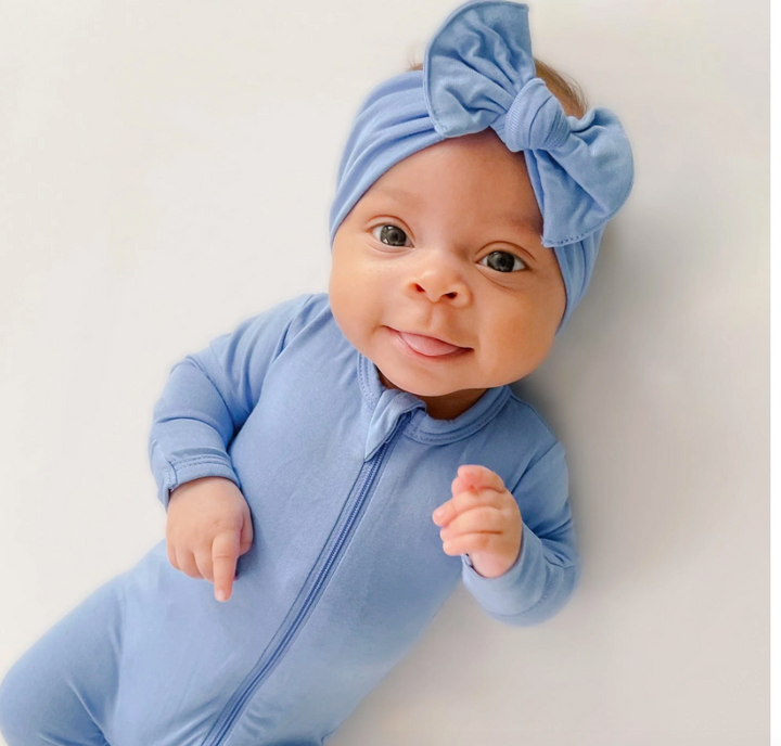 Kyte Zippered Footie | Periwinkle