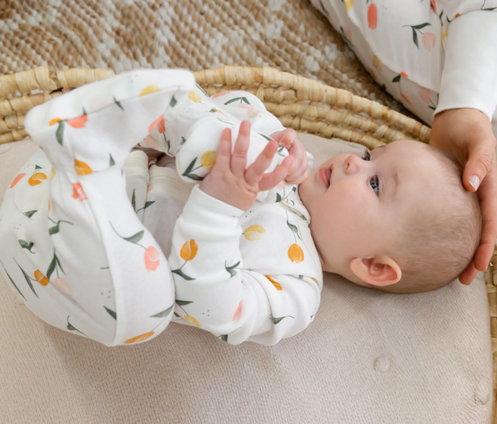 Tulips Print Sleeper | Ivory