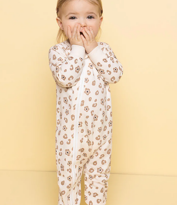 Floral Print Playsuit | Beige