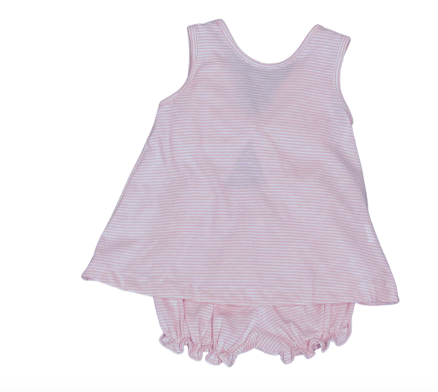 Lottie Bloomer/Short Set | Pink Stripe