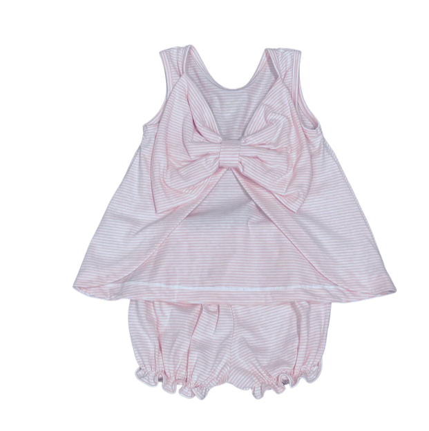Lottie Bloomer/Short Set | Pink Stripe