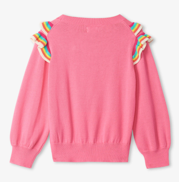 Ruffle Sweater | Pink Carnation