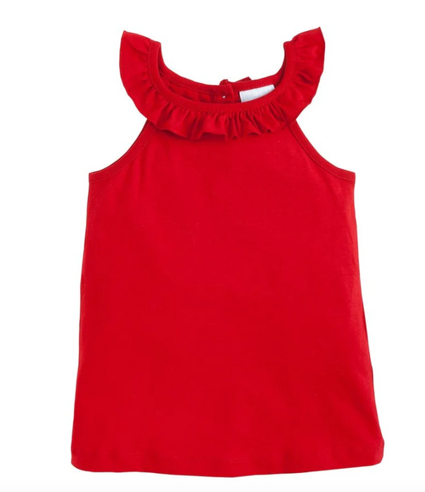 Ruffled Tank | Red