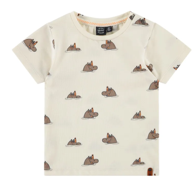 Boys Snorkeling Hippo T Shirt | Off White