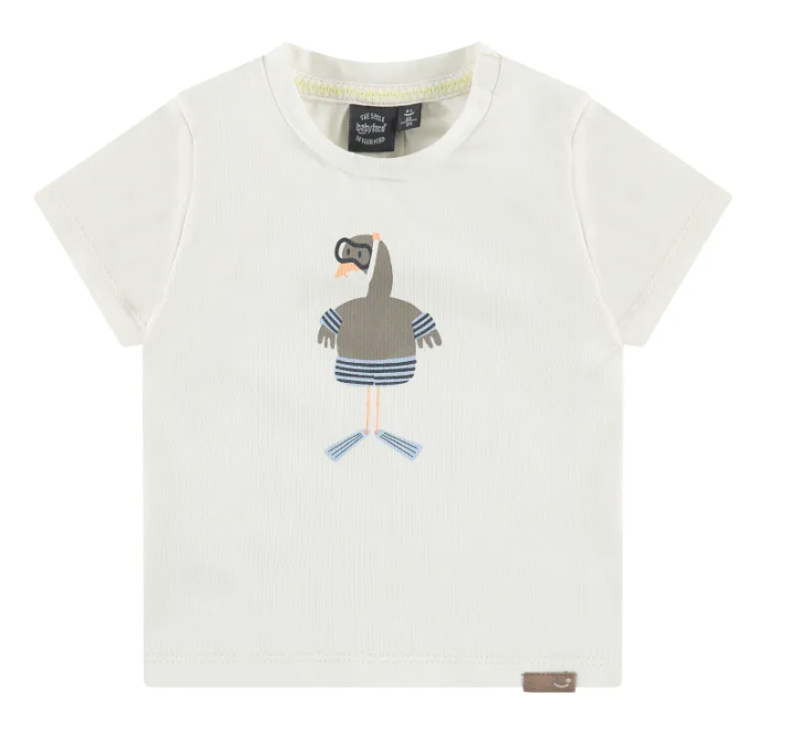 Baby Boy Snorkeling Duck T Shirt | Off White