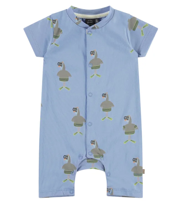 Baby Boy Snorkeling Duck Play Suit | Sky Blue