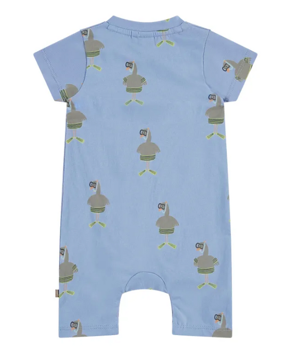 Baby Boy Snorkeling Duck Play Suit | Sky Blue