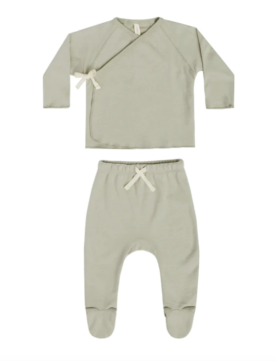 Wrap Top and Pant Set | Pistachio