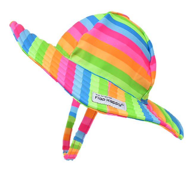 Summer Splash Swim Hat | Neon Stripe