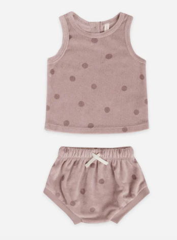 Terry Tank & Short Set | Dots