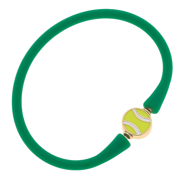 Bali Tennis Ball Silicone Bracelet | Green