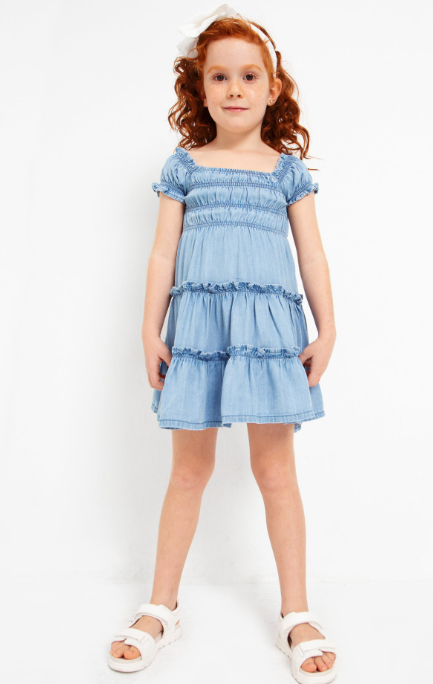Tiered Denim Dress | 3937