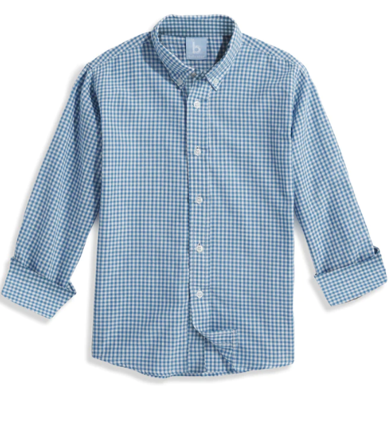 Boys Buttondown Shirt | Hydrangea Check