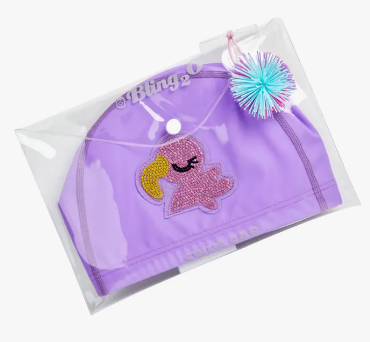 Swim Cap | Purple Flamingo