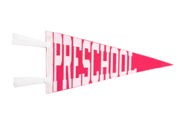 Pink Preschool Pennant