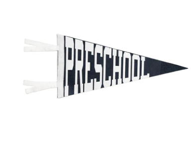 Navy Preschool Pennant