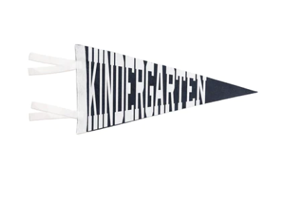 Navy Kindergarten Pennant