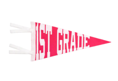 Pink First Grade Pennant