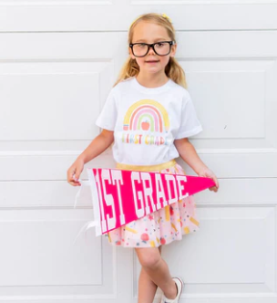 Pink First Grade Pennant