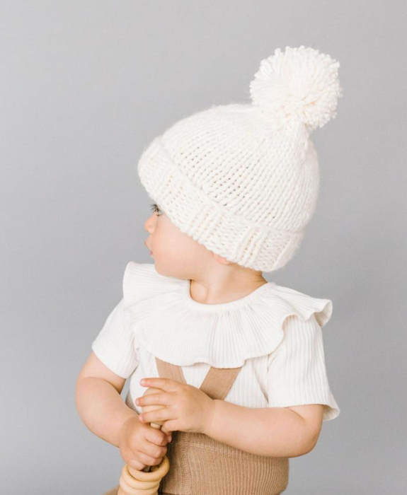 Single Pom Hat-Cream