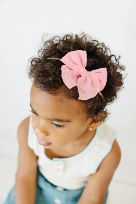 Original Headband with Embroidered Stripe Bow