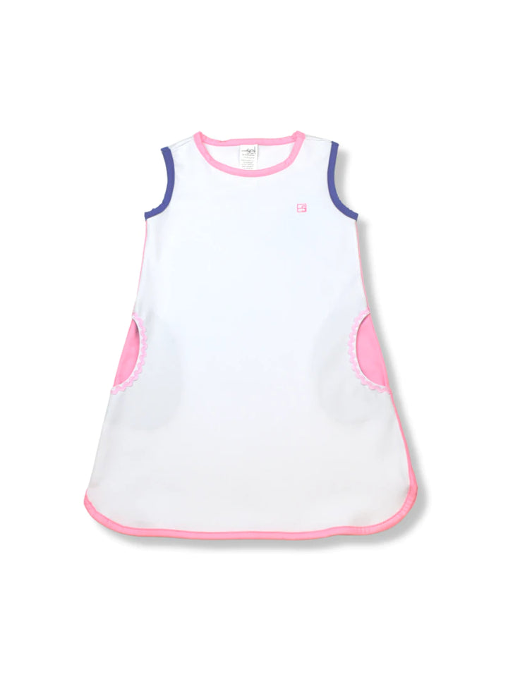 Tinsley Tennis Dress | White, Pink & Royal