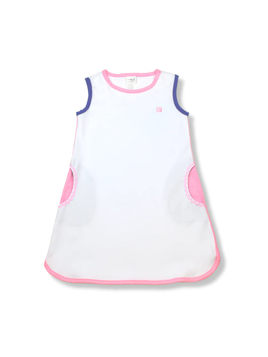 Tinsley Tennis Dress | White, Pink & Royal