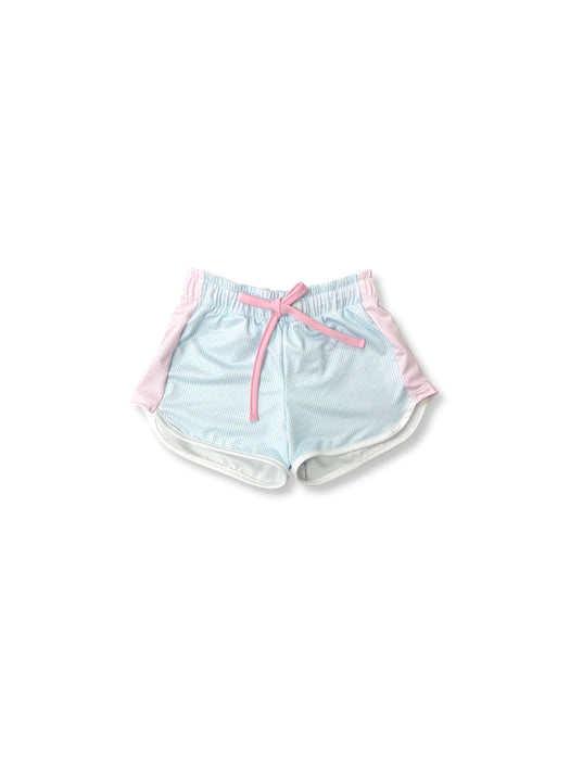 Annie Short | Blue Mini Gingham with Pink Mini Gingham