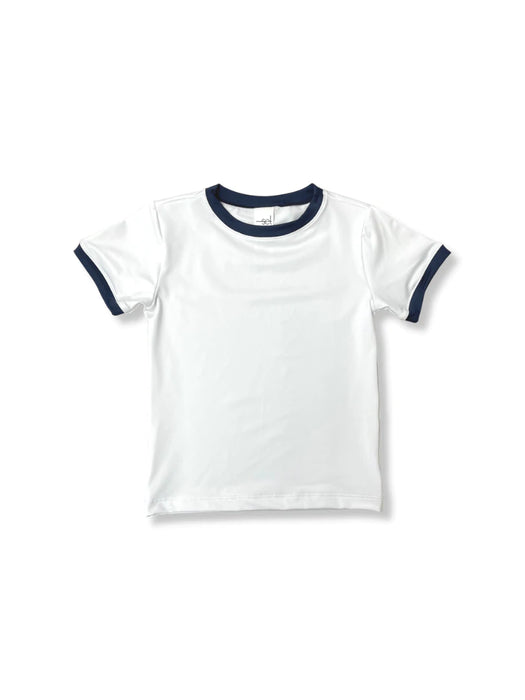 Bradley Basic T-Shirt | White & Navy