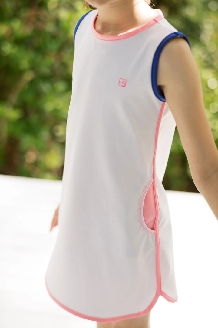 Tinsley Tennis Dress | White, Pink & Royal
