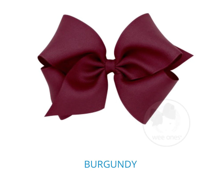 Mini King Grosgrain Bow | Burgundy