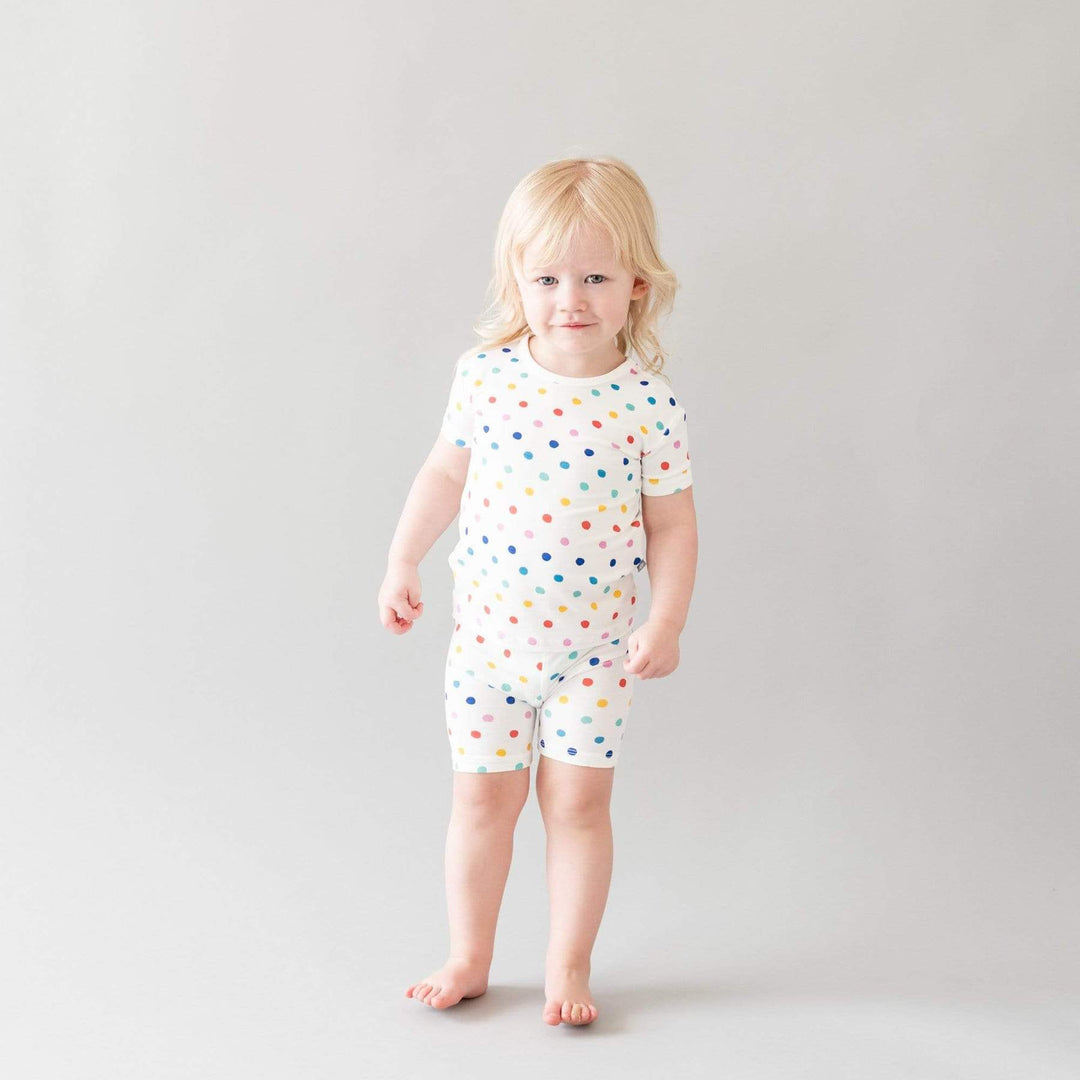 Short Sleeve Toddler Pajamas | Polka Dots