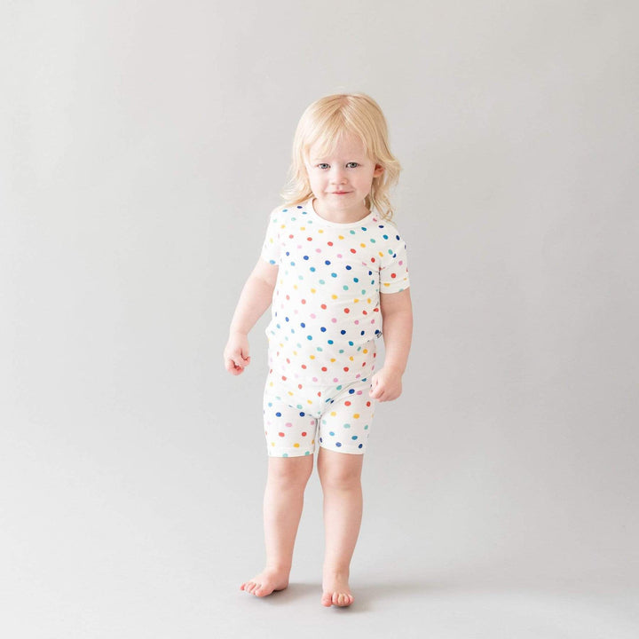 Short Sleeve Toddler Pajamas | Polka Dots