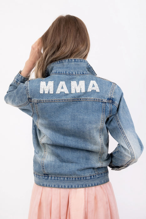Mama Beaded Denim Jacket
