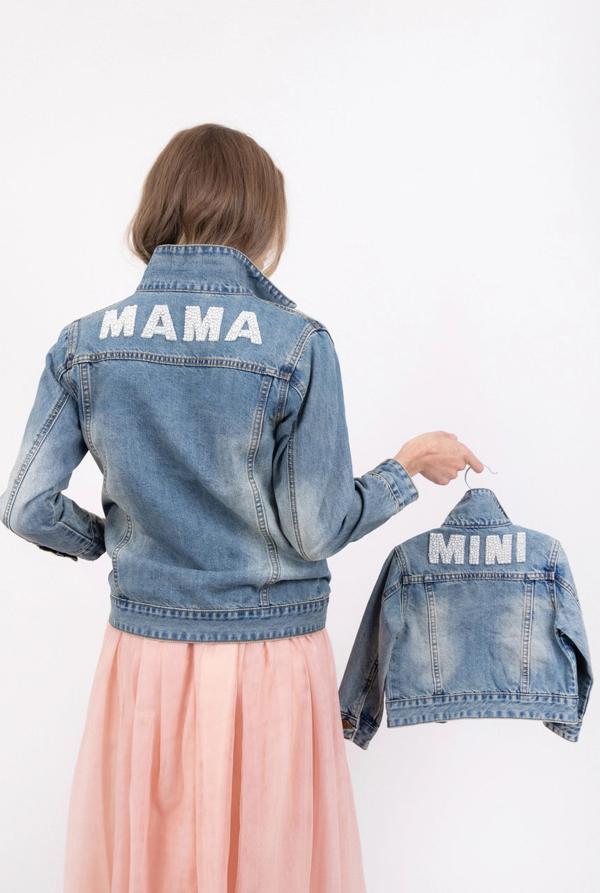 Mama Beaded Denim Jacket