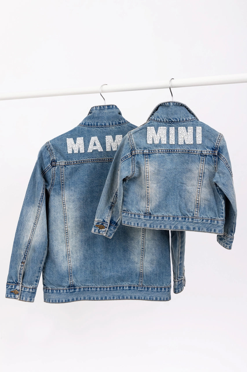Mama Beaded Denim Jacket