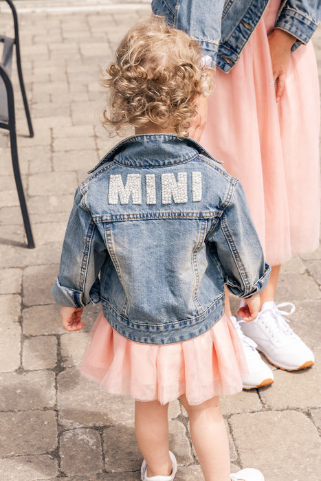 Mini Beaded Denim Jacket