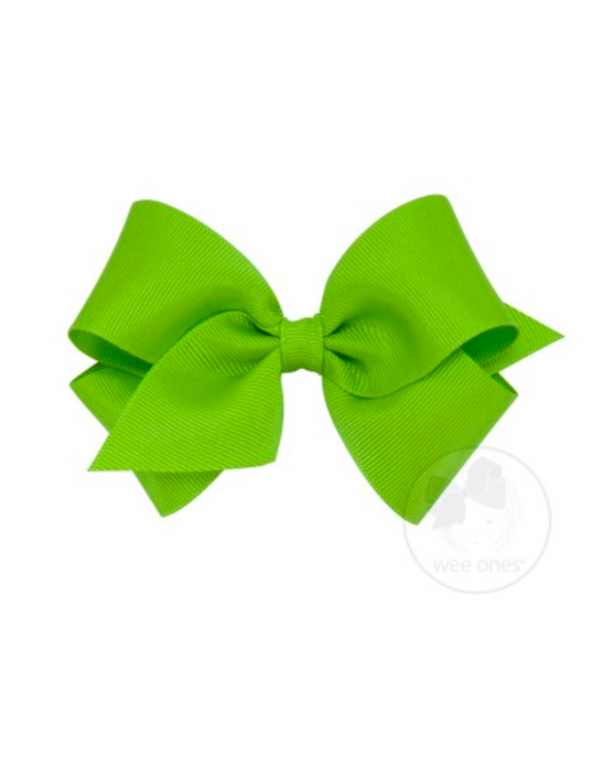 Mini King Grosgrain Bow | Apple Green